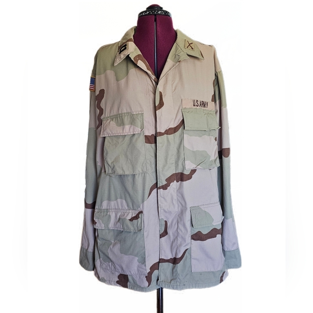 U.S. Army Desert Camouflage Battle Dress Uniform Coat Vintage 1990s
